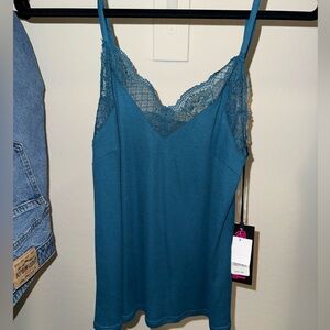 Rock & Roll Teal Lace Cami
